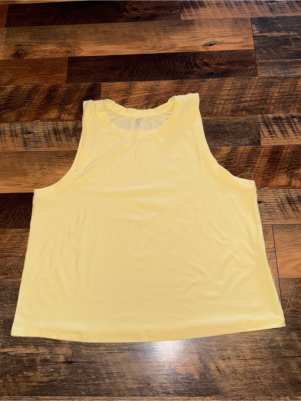 Beyond Yoga Pale Yellow Scoop Neck Tank